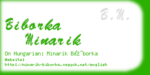 biborka minarik business card